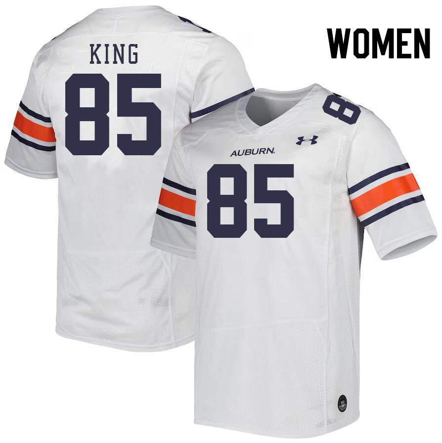 Women #85 Cam'Ron King Auburn Tigers College Football Jerseys Stitched-White